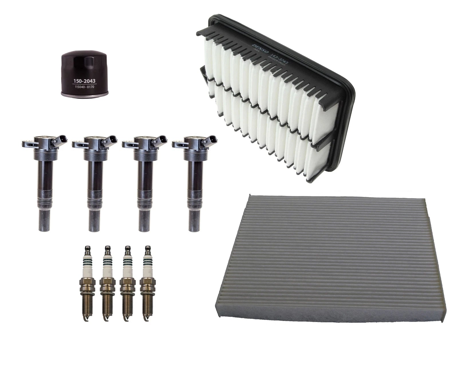 Set of 4 Ignition Coils & Iridium Spark Plugs for Hyundai Kia