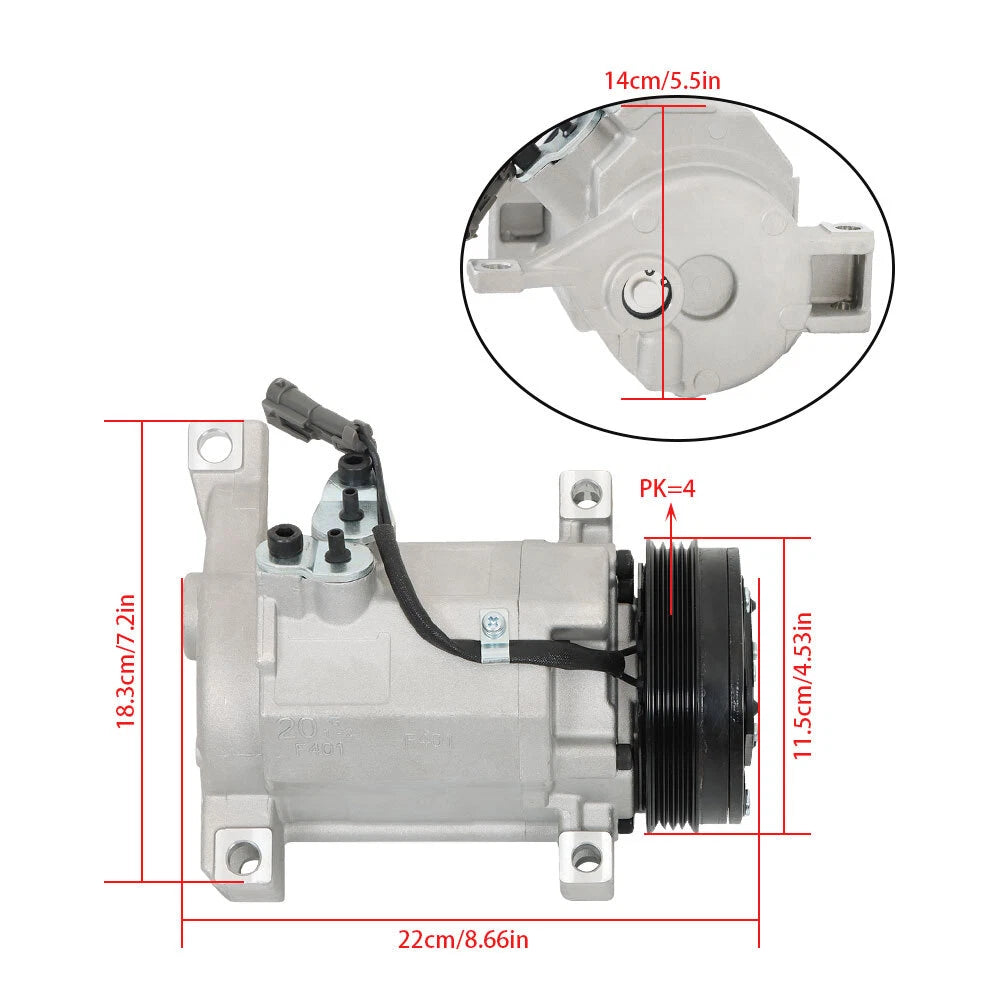 AC Compressor with Clutch for Chevrolet Suburban 1500 (2000–2009)