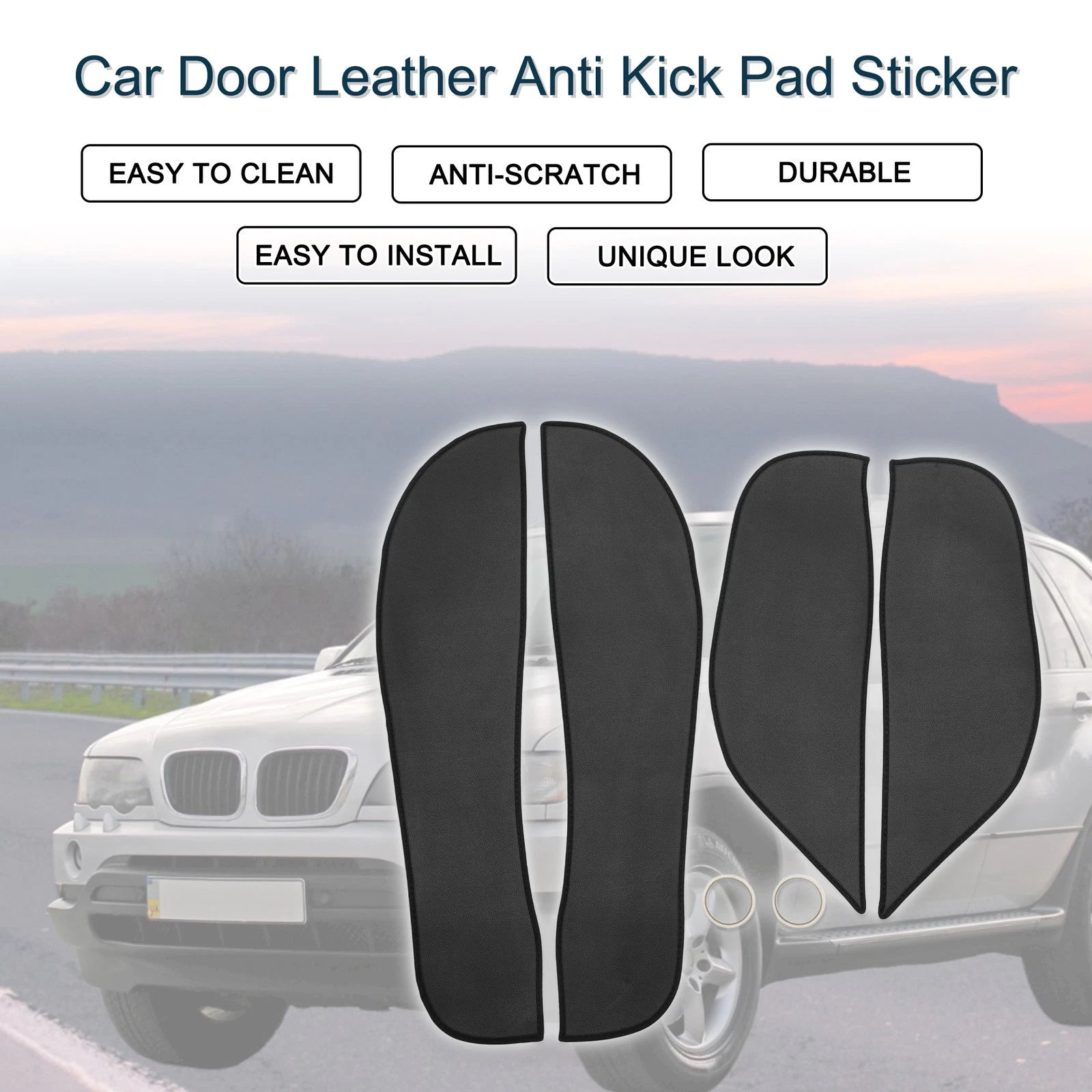 Set of 1 Car Door Leather Anti Kick Pad Sticker for BMW X5 (2014–2018)
