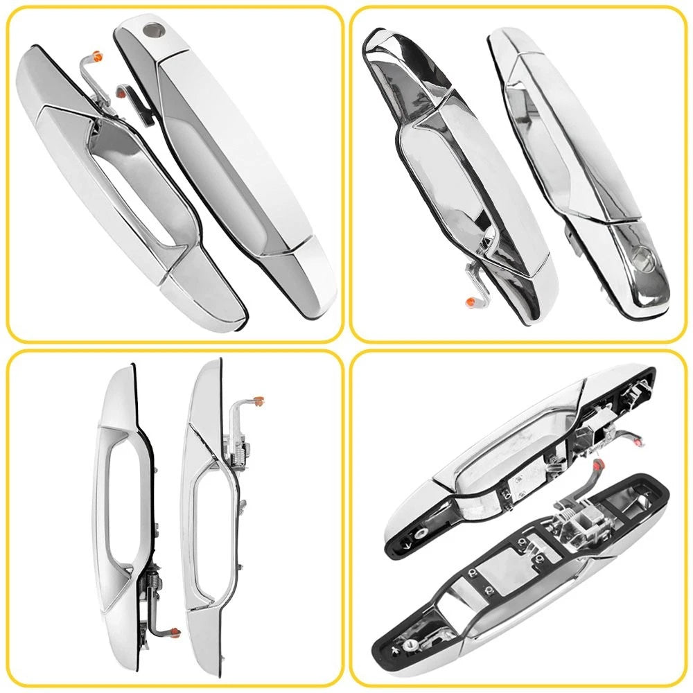 2X Chrome Exterior Door Handles for Chevy Silverado (YYYY–YYYY)