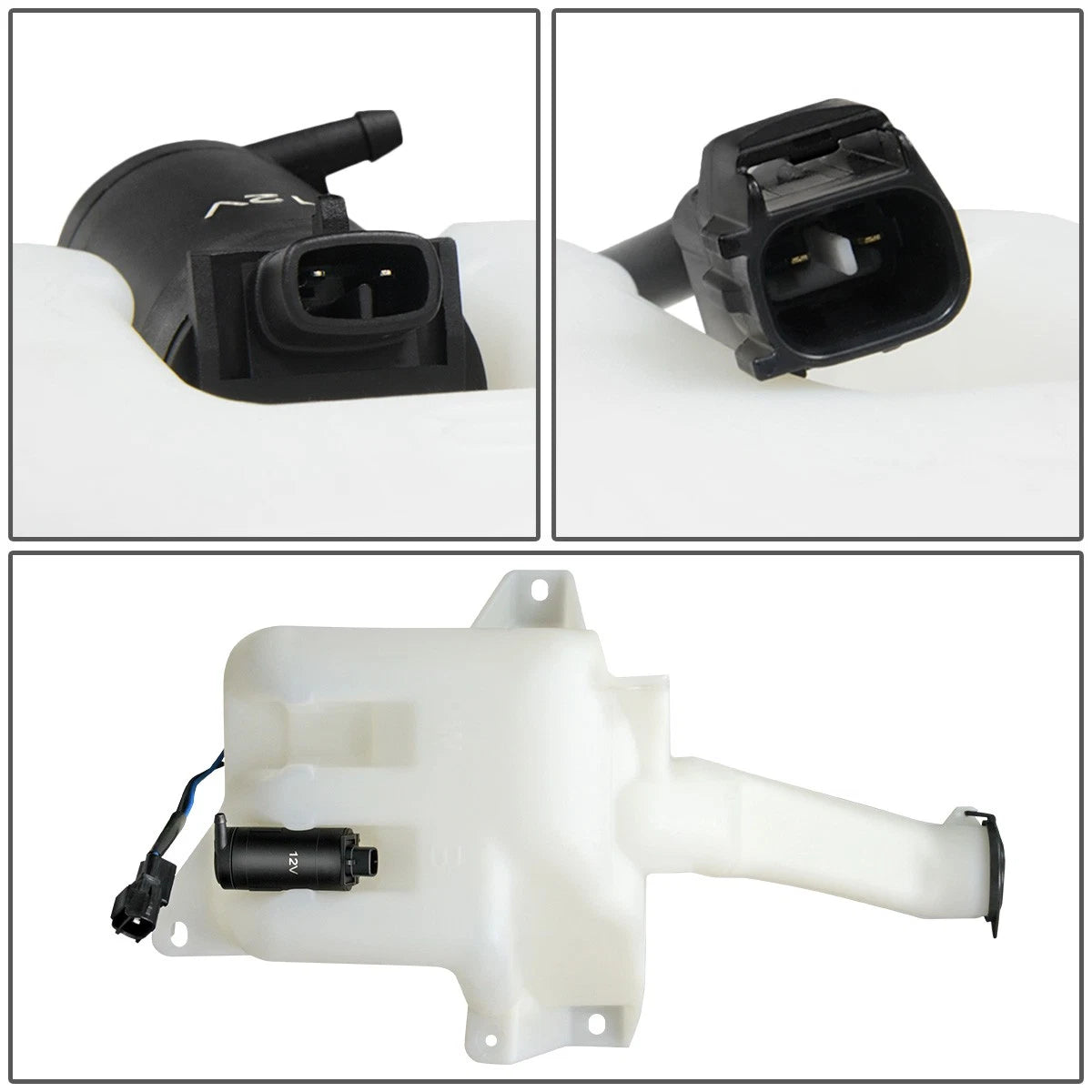 Windshield Washer Fluid Reservoir Tank w/ Level Sensor for Chrysler Sebring/Stratus (2001–2005)