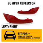 2X Red Rear Bumper Reflector for Honda CR-V (2017–2019)