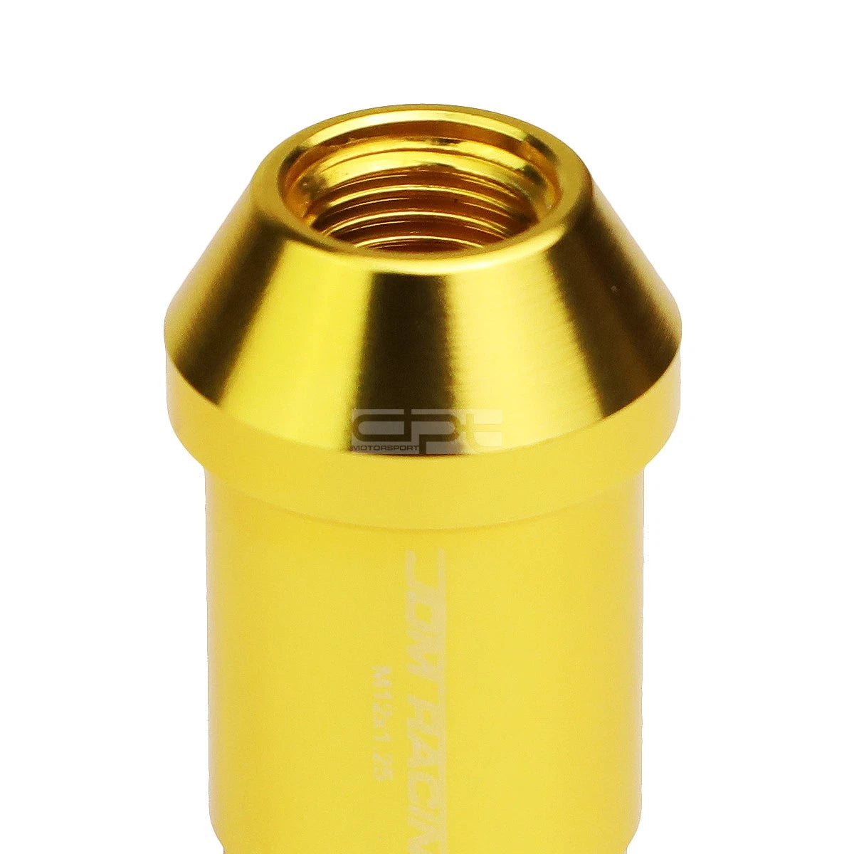 20 PCS Open End M12x1.25 50mm Tall Gold Aluminum Lug Nuts + Lock Key