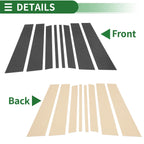 8 Pcs Door Pillar Window Trim for Mercedes GLK 2010-2015 Black Carbon Fiber