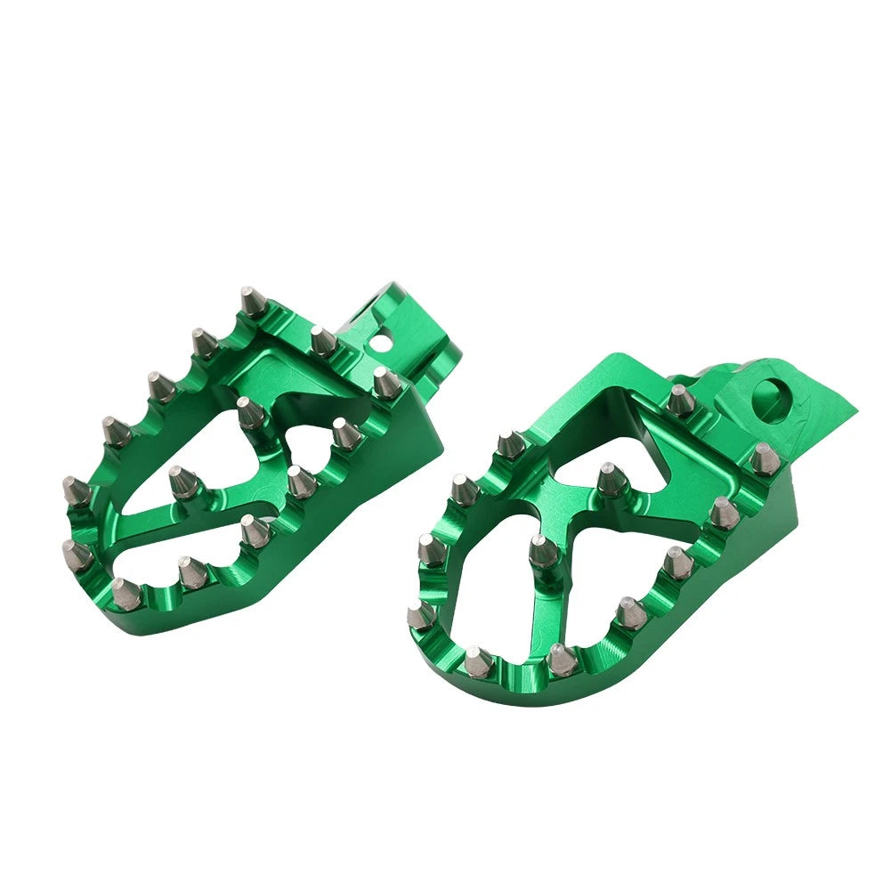 CNC Foot Pegs for Kawasaki KX100 KX65 & Suzuki 100 (2000–2023)