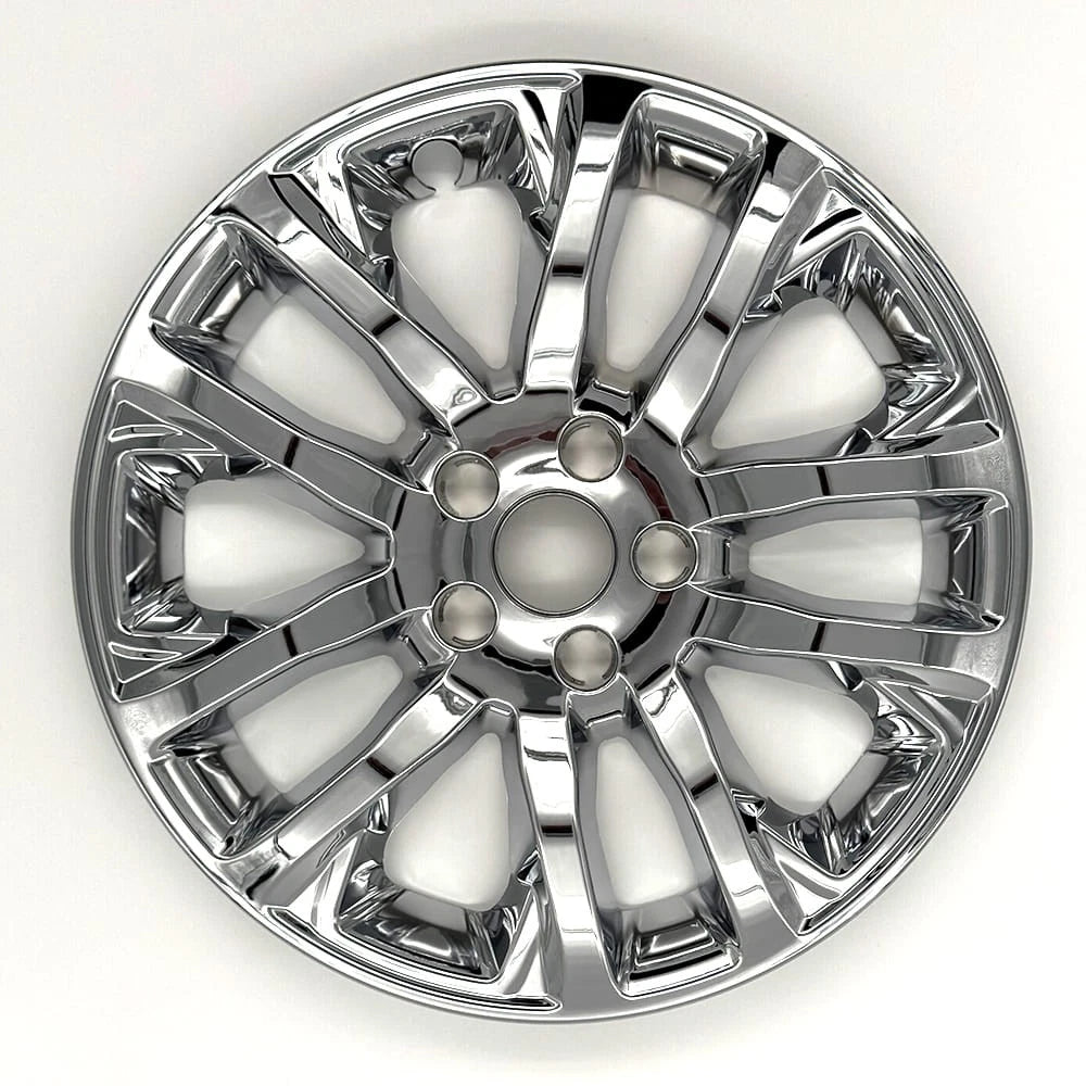 Wheel Skins Set 4 Chrome 17 Inch 5 Double Spoke for Jeep Cherokee (2019–2021)