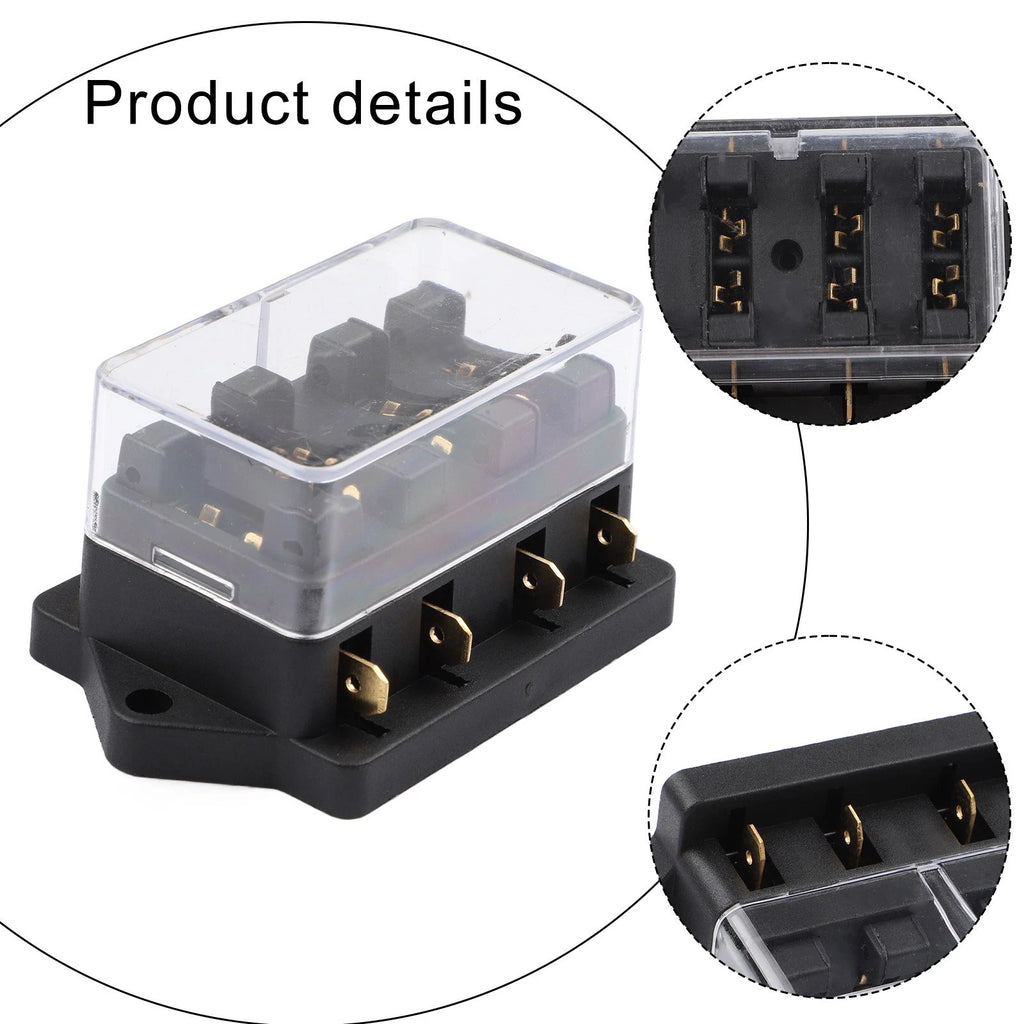Waterproof Transparent Cover for 4-Way Automotive Fuse Box