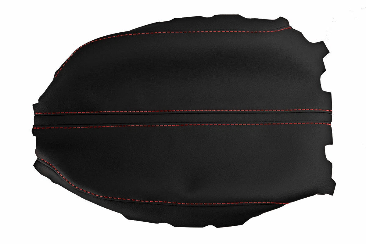 Leather Console Lid Armrest Cover for Acura TLX (2015–2020) Red Stitch