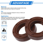 Set of 2 Oil Seal Rotary Shaft Seal FKM Rubber 16x26x7mm