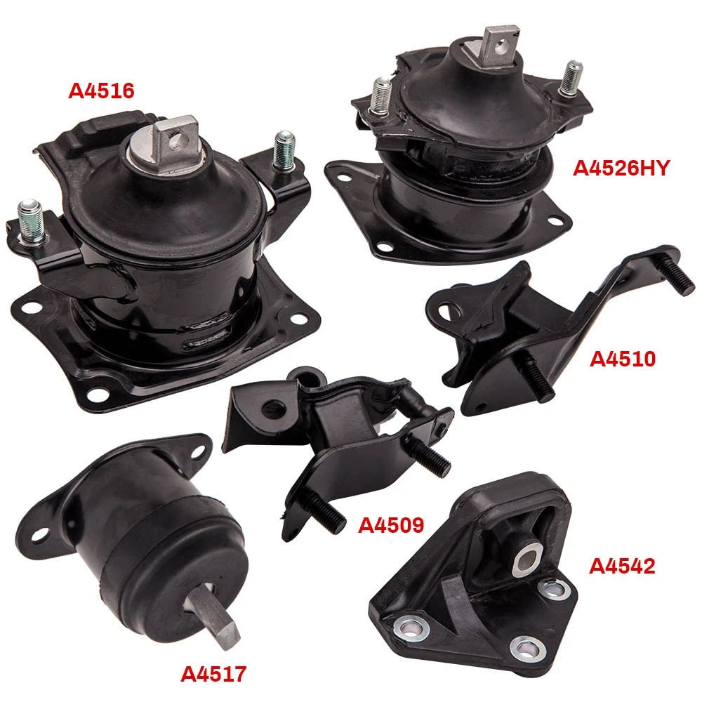 6Pcs Motor & Trans Mount Set for Honda Accord (2003–2007) A4517 A4526HY
