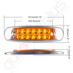 Set of 5 Amber LED Turn Signal Marker Lights for Trailer