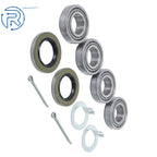 Set of 2 Trailer Axle Hub Wheel Bearing Kits L44643 L44610 (2000–2200 lbs)