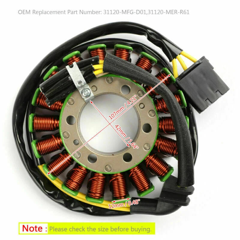 Generator Stator for Honda CB600F Hornet 600 PC41 (2007–2013) CBF60 N/S 08-10 T9