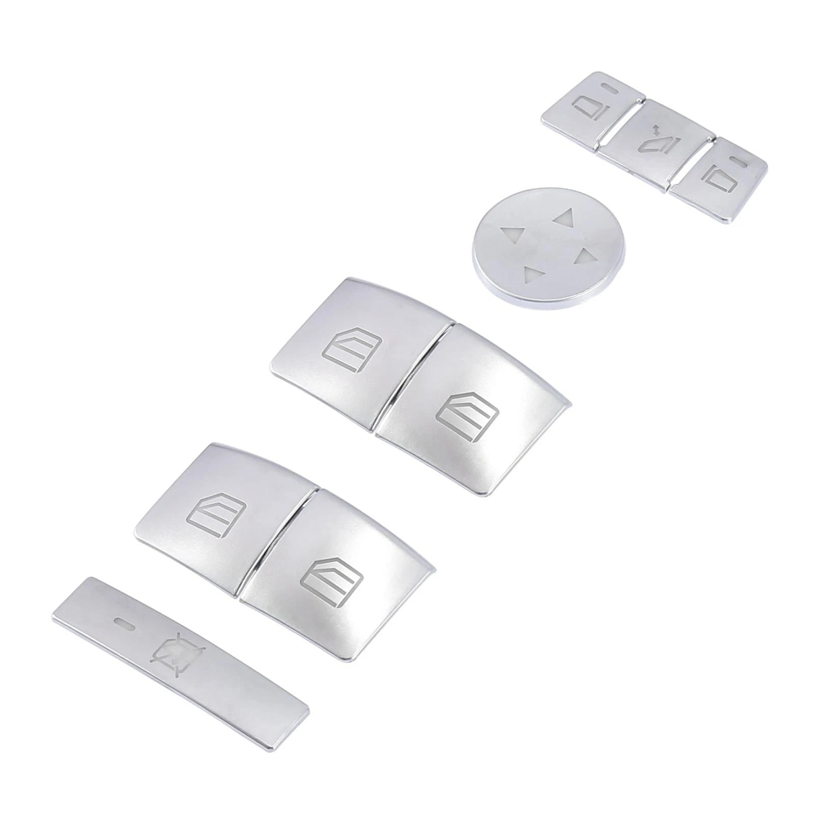 Set of 2 Door Armrest Window Switch Button Covers for Mercedes-Benz C200 C250 (2010–2014)