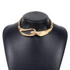 Metal Buckle Collar Choker Necklace for Women & Men