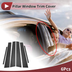6 Pcs Car Door Pillar Window Trim for Toyota Avalon (2005–2012) Carbon Fiber