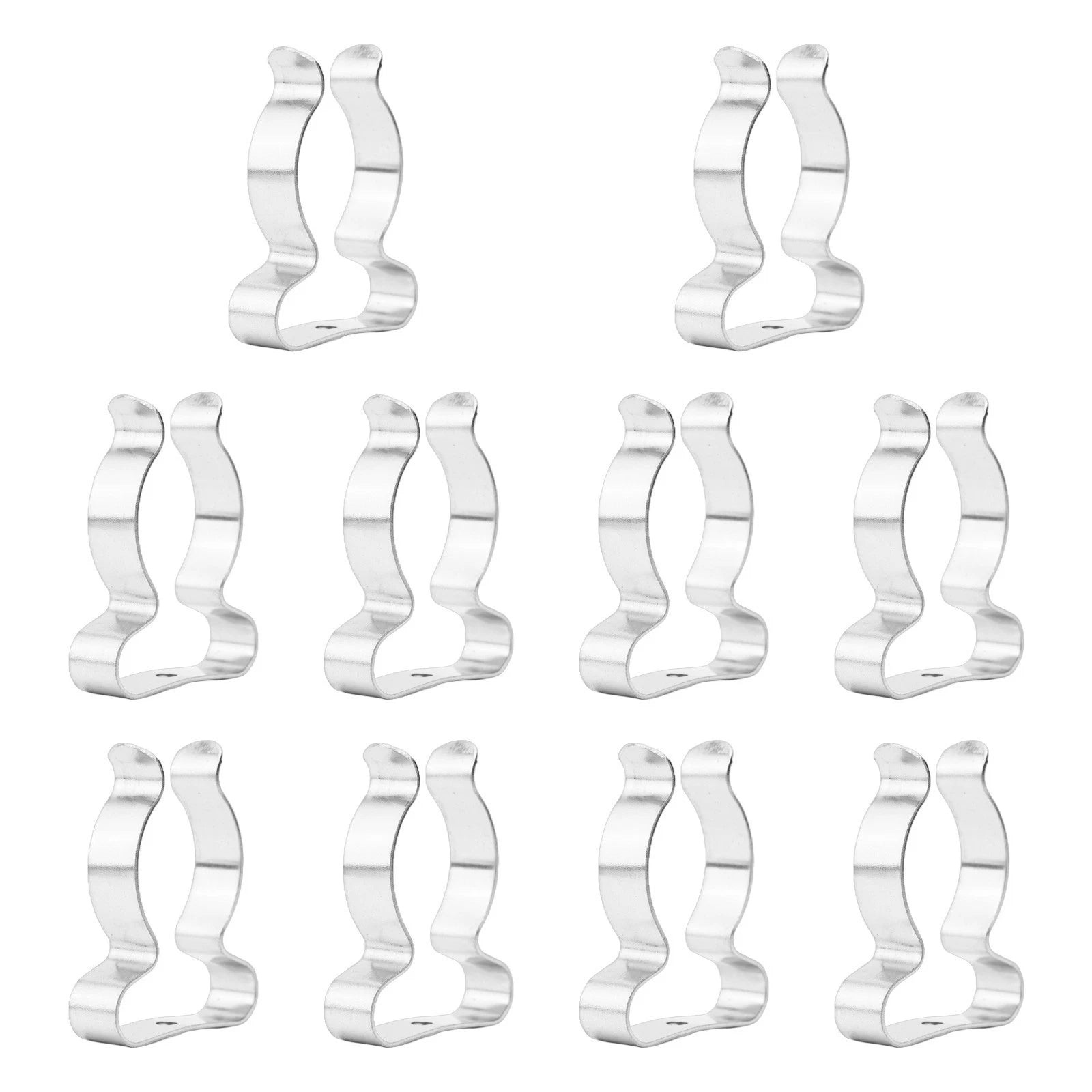 Set of 10 Terry Clips for Garages, Shacks, Cabinets - 12mm Fasteners