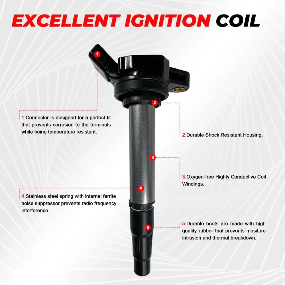 4 x Ignition Coils & Spark Plugs for Scion Toyota Corolla Matrix (2003-2013)