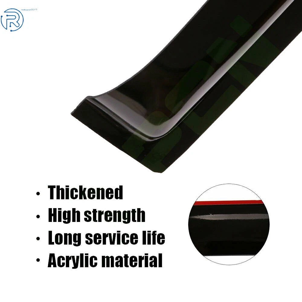 Set of 4 Black Window Vent Visors for Toyota Corolla (2009-2013)