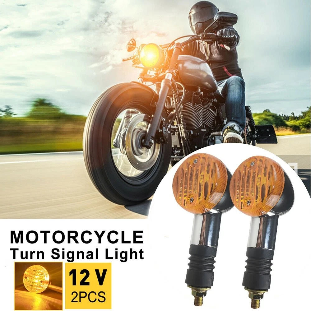 2X Turn Signal Indicator Lights Amber for Suzuki Boulevard C50 M50 C90 (2005–2023)