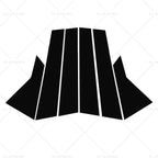 6x Black Pillar Post Cover Trim for Honda Civic (2022)