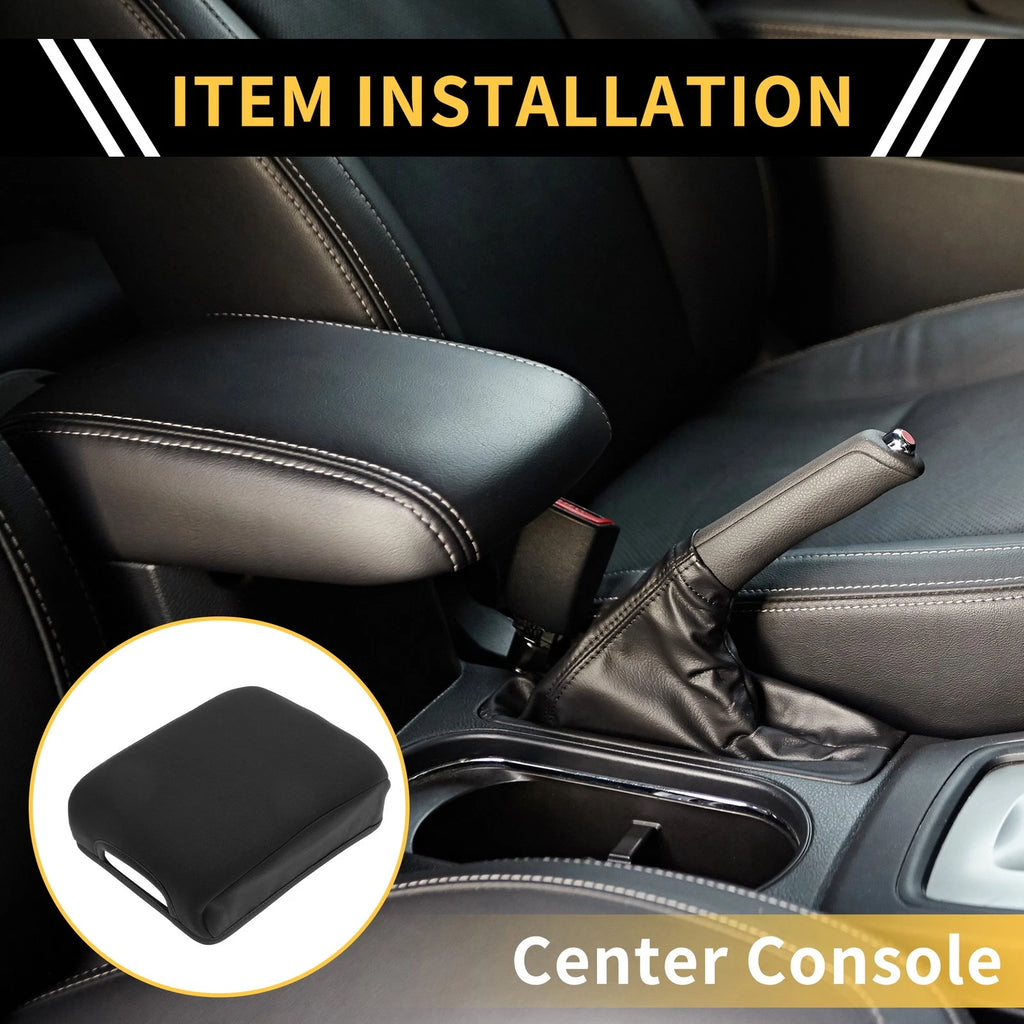 Armrest Cover for Toyota Tacoma (2016–2023) Microfiber Leather Black