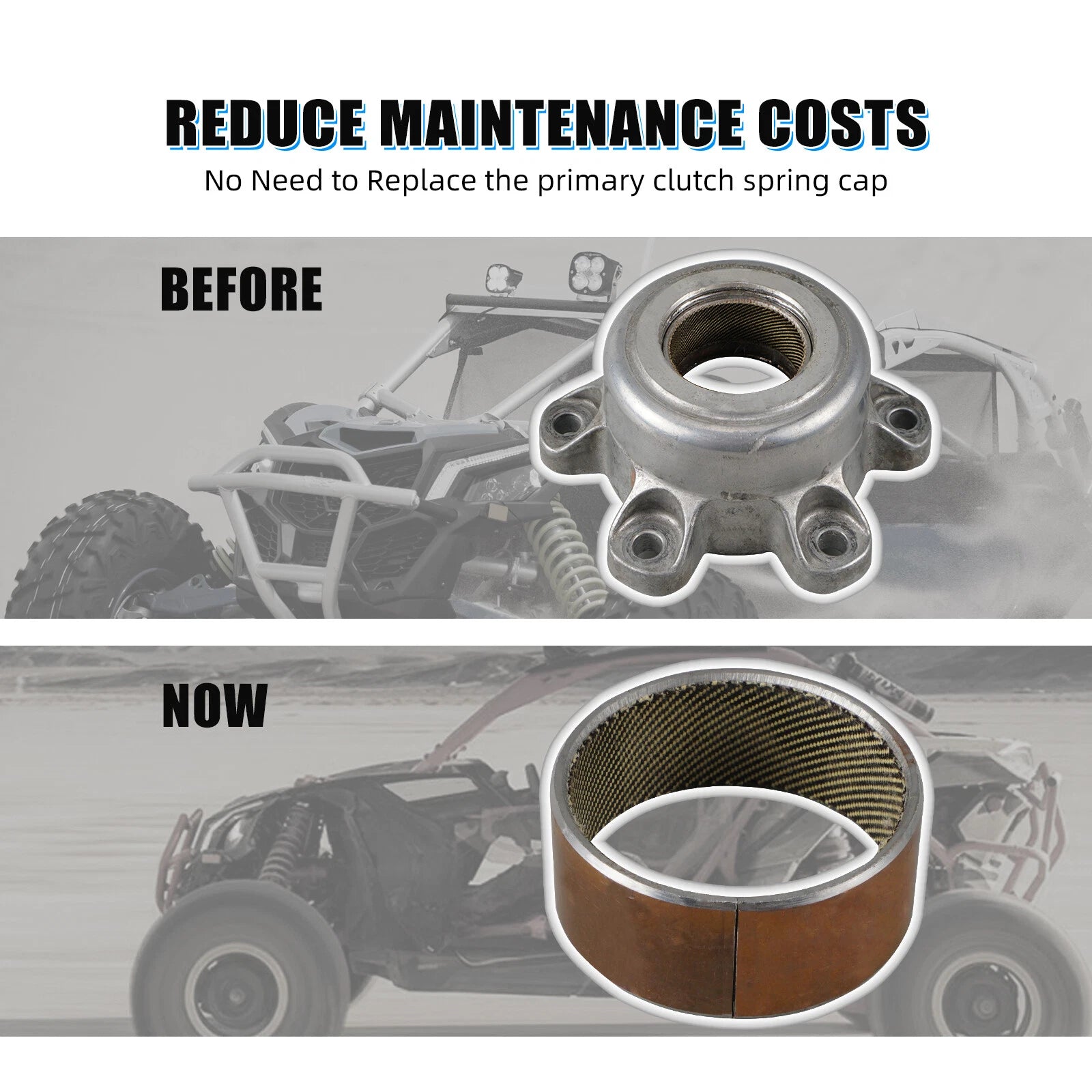 Clutch Spring Cap Oilless Bushing 420280617 for Can-Am Maverick X3 Max R (2018–2021)