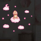 Wall Decal Glow Rabbit for Mirrors and Tiles (15x15cm)