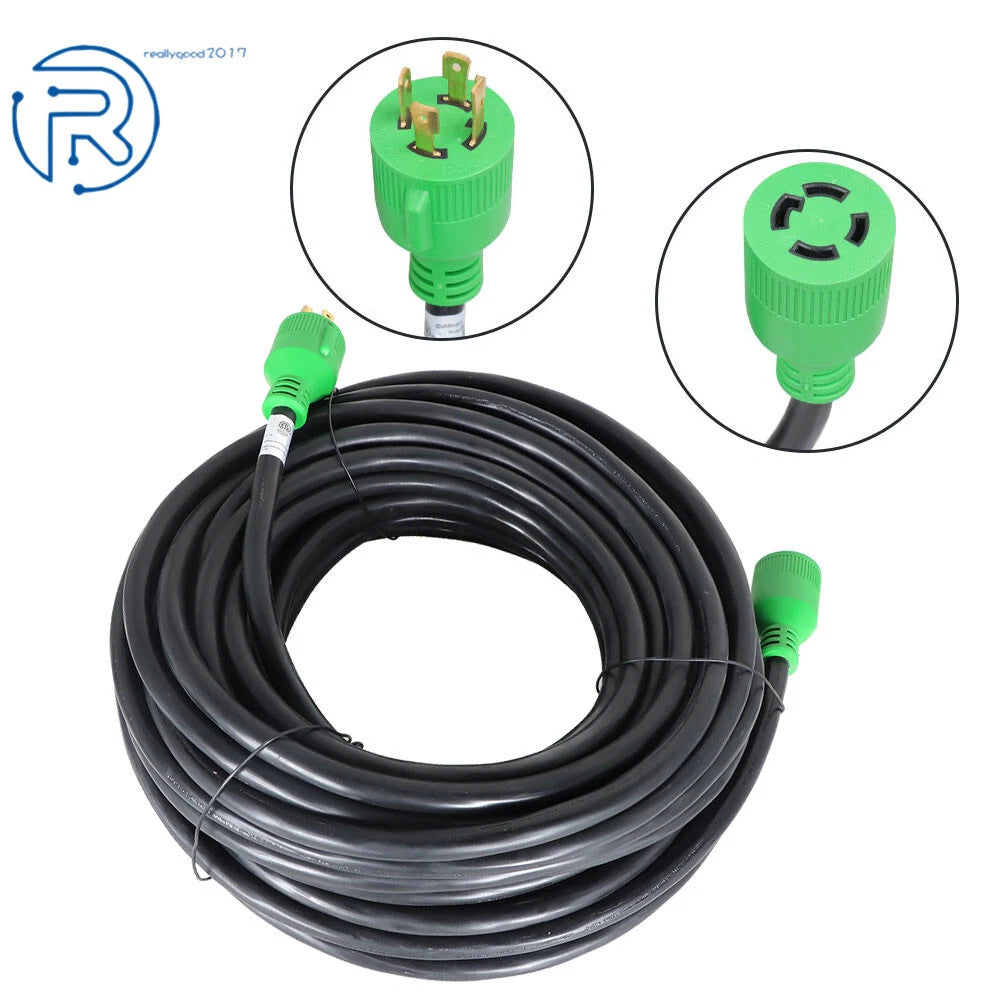 30A RV Generator Power Extension Cord for RVs (100FT)