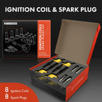 Set of 8 Ignition Coils & Iridium Spark Plugs for Ford F-150 F-350 (2008–2010)
