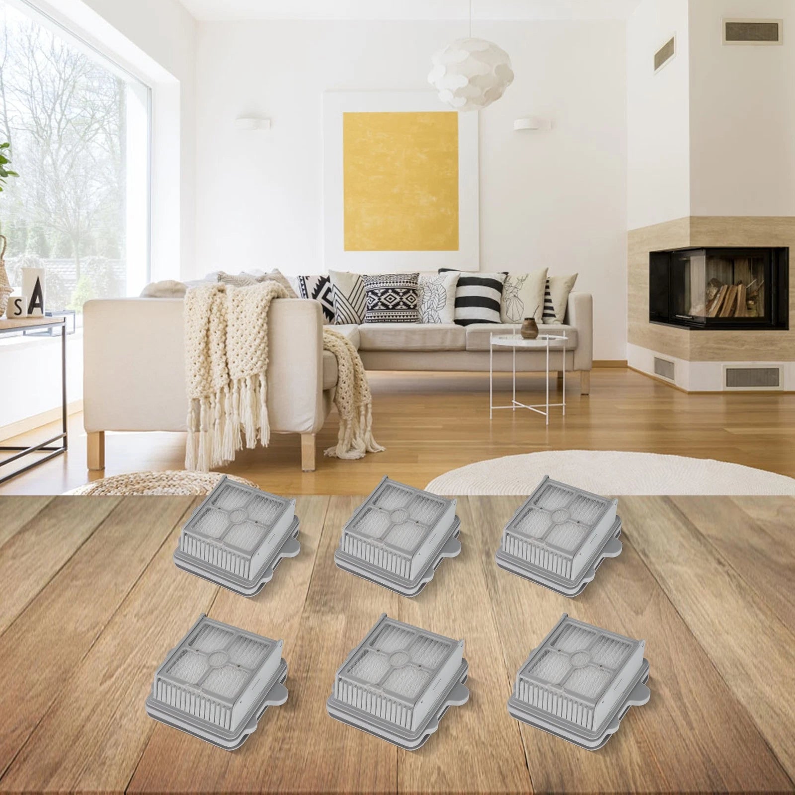 Set of 6 Replacement Filters for Roborock A30 A30 Pro