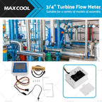 Digital LED Turbine Gauge for Kerosene Fuel Water Flow Meter 3/4