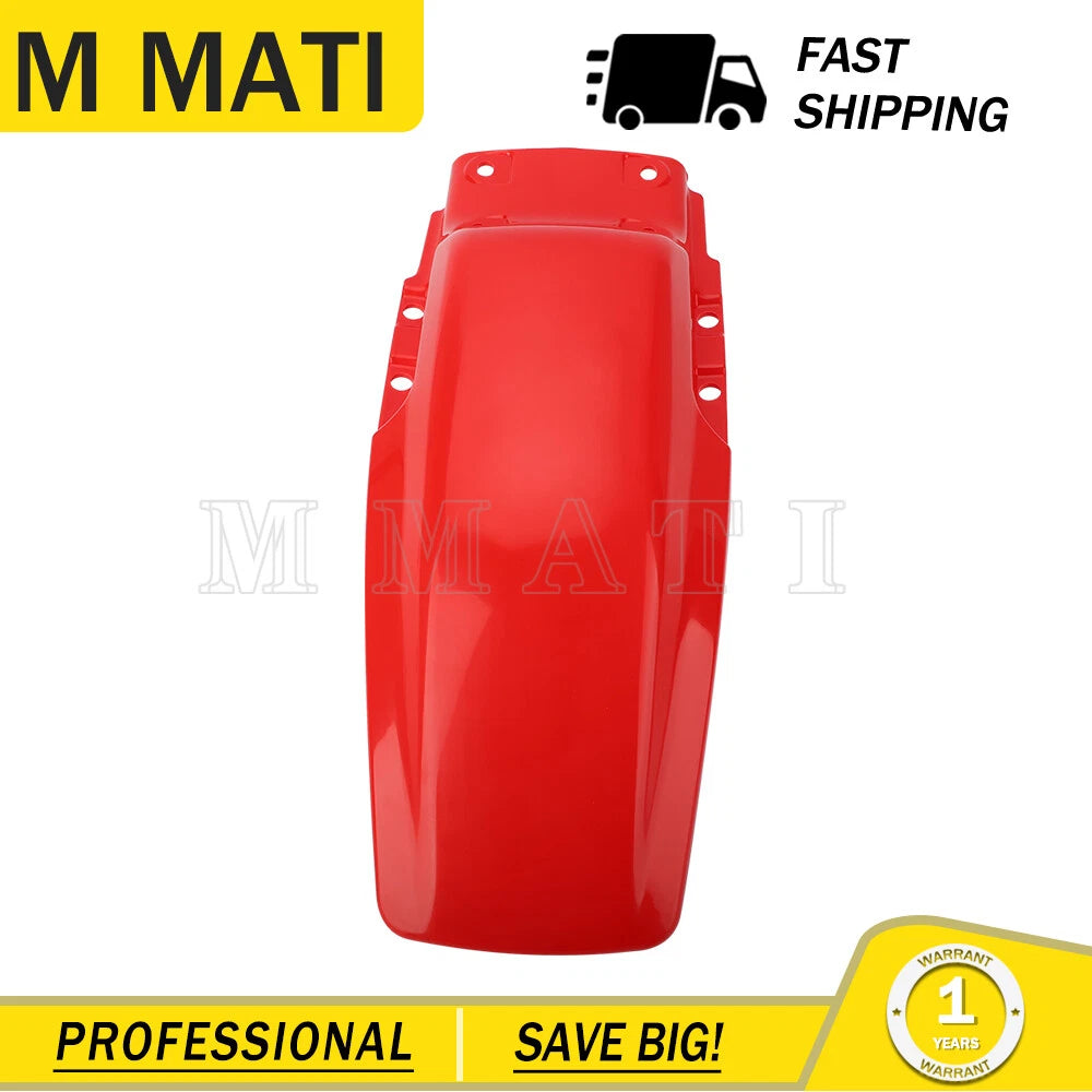 Rear Fender for Honda XR80R XR100R (1985–2000) Red Plastic Mud Guard