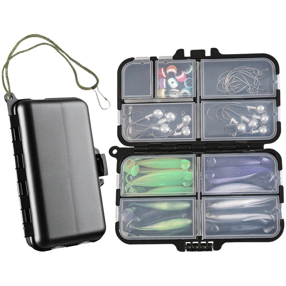 51pcs Soft Fishing Lure Set for Bass Trout