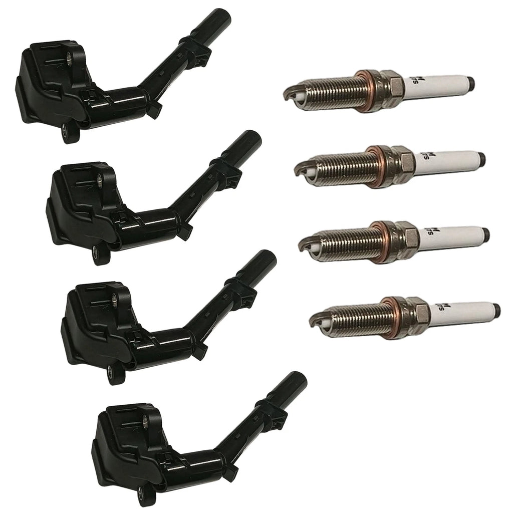 Set of 4 Ignition Coils & Iridium Spark Plugs for Mercedes-Benz CLA45 AMG (2014–2019)