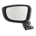 Power Heated Turn Signal Black Smooth Mirror LH for Mazda 3