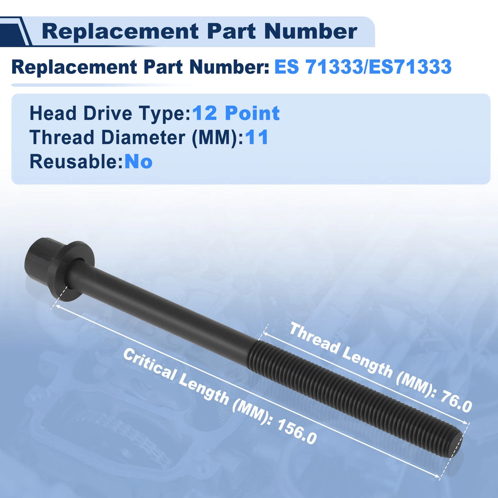 Set of 10 Engine Cylinder Head Bolt for Honda Accord (2003–2007) CR-V (2002–2009) 2.4L L4