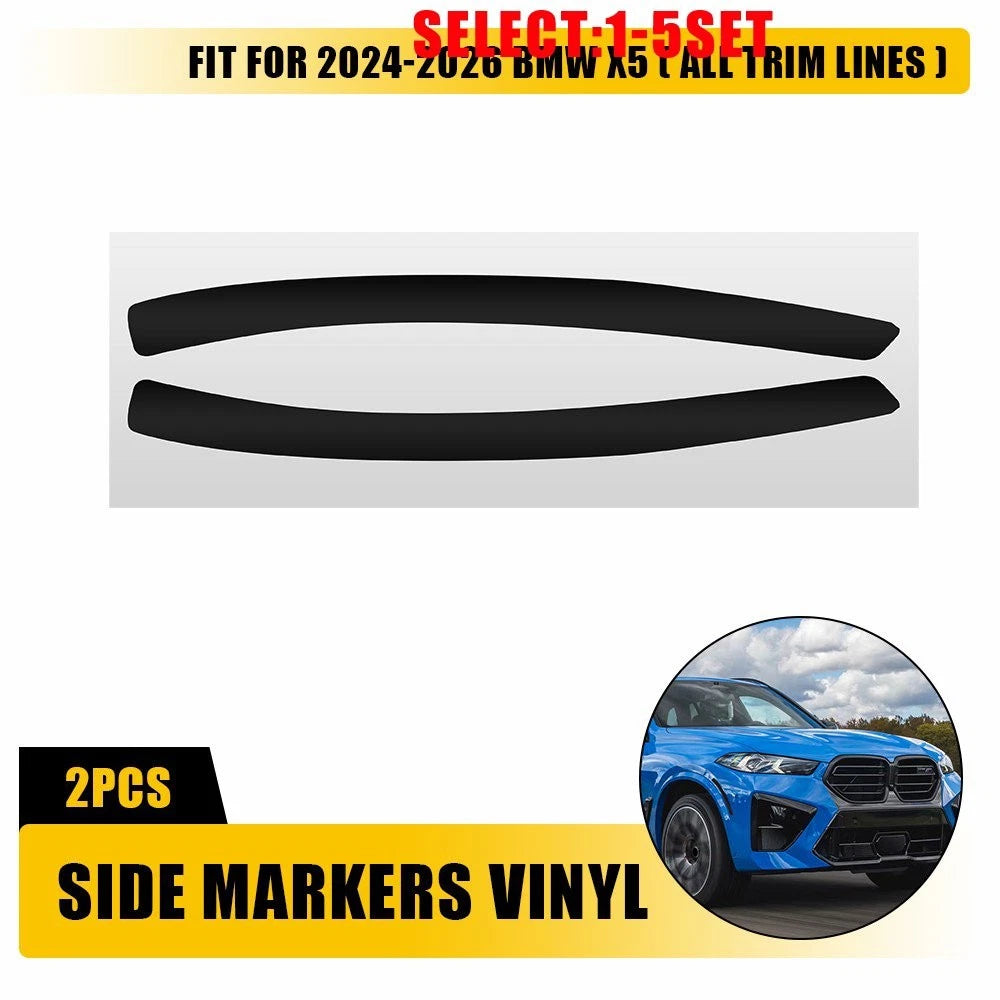 2X Front Side Marker Blackout Vinyl Tint Kit for BMW X5 (2024–2026)