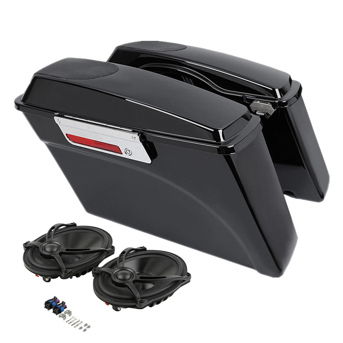 Hard Saddlebag with 5x7" Speakers for Harley Touring Street Glide (1994–2013)