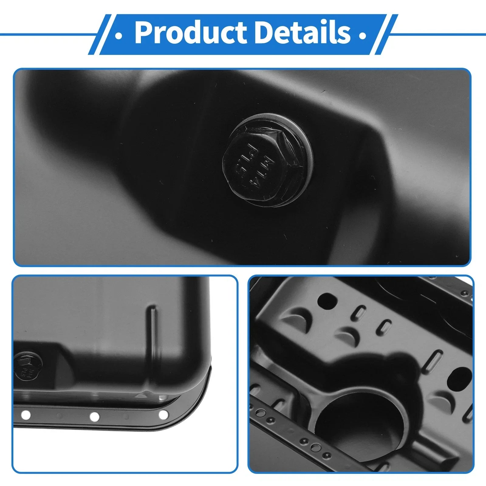 Engine Oil Pan for Honda Civic (1996-2000) - 1 x No.11200P2E000 Iron Black