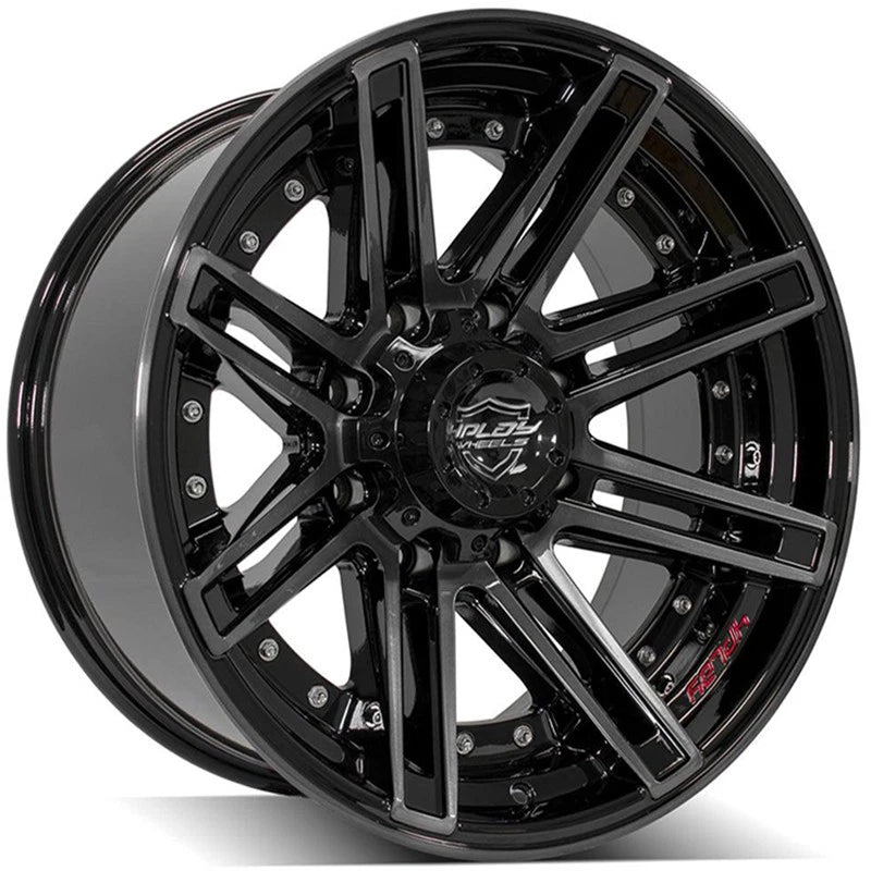 20" Gloss Black Wheel w/Brushed Face for 2000-05 Ford Excursion - RVO3166