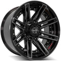 20" Gloss Black Wheel w/Brushed Face for 2000-05 Ford Excursion - RVO3166