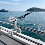 Stainless Steel 360 Adjustable Fishing Rod Holder for Boat (17x10.3x17cm)
