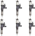 Set of 6 Common Rail Injectors 095000-5515 8976034158 for Isuzu 4HK1 6HK1
