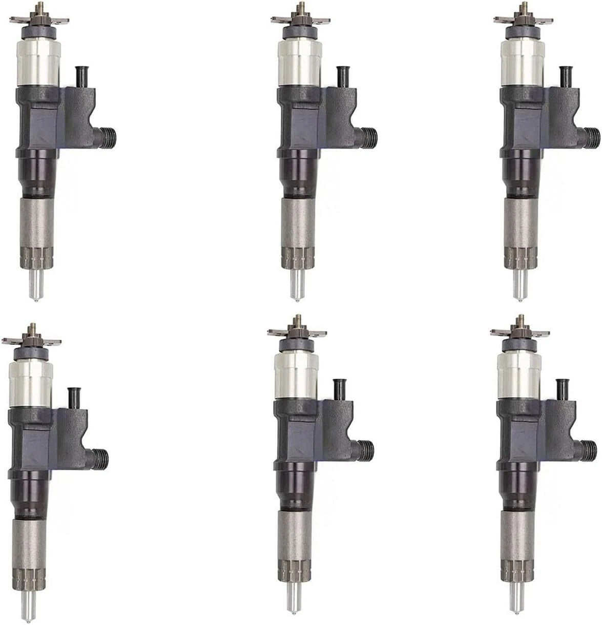 Set of 6 Common Rail Injectors 095000-5515 8976034158 for Isuzu 4HK1 6HK1