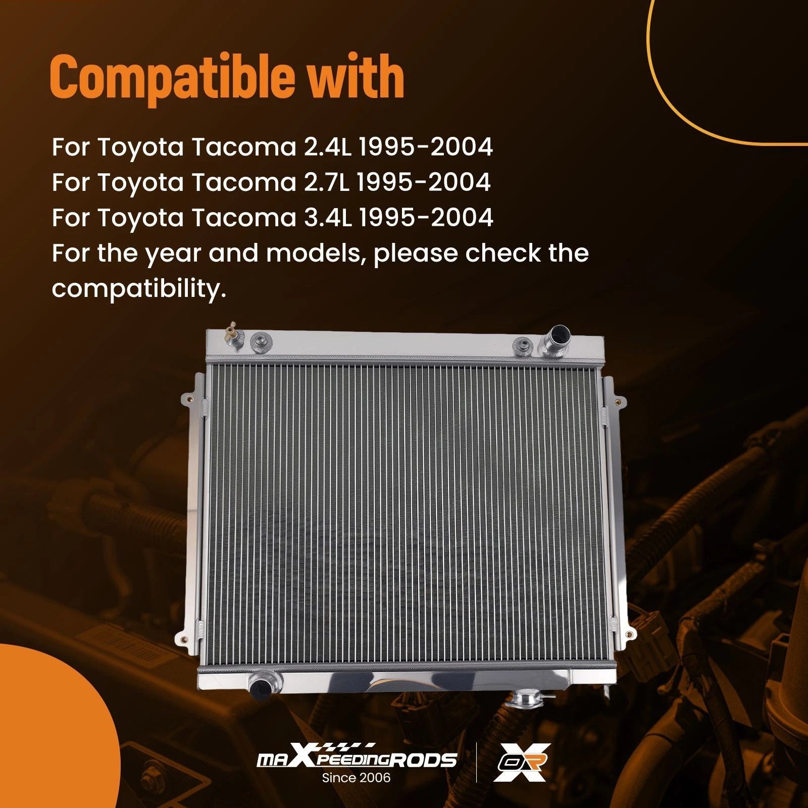 2 Row Performance Radiator for Toyota Tacoma (1995-2004)