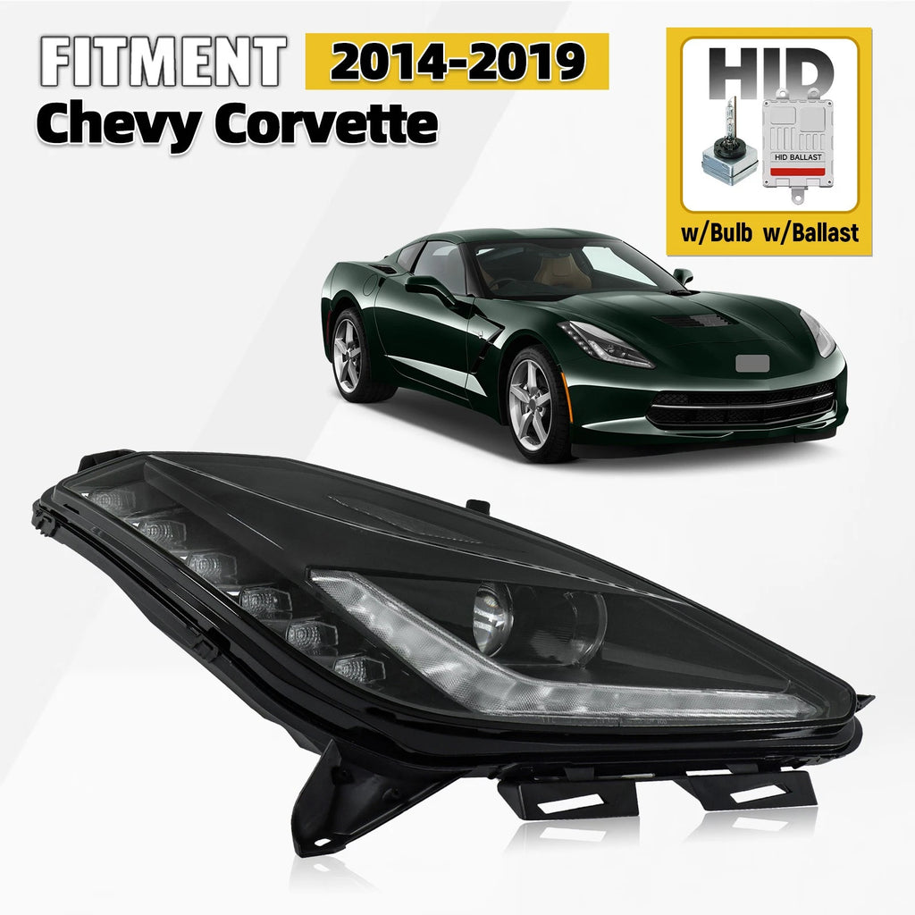 HID Xenon Headlight for Chevy Corvette (2014–2019) Passenger Side w/Bulb & Ballast