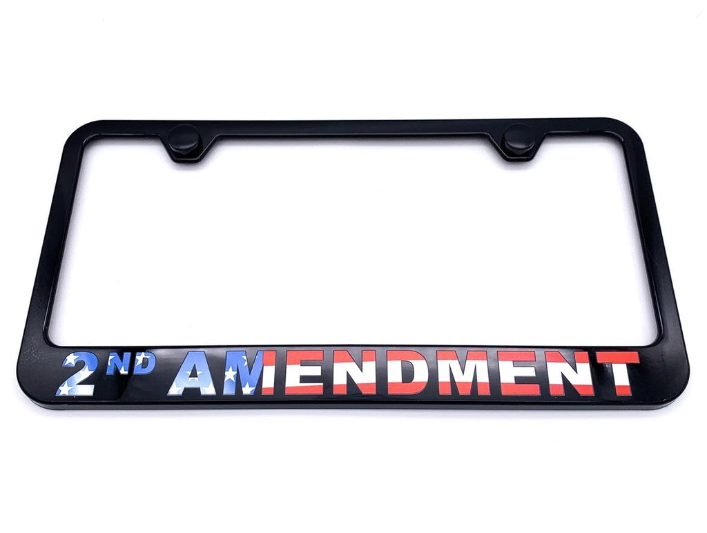 License Plate Frame Black Plastic Front for Jeep Wrangler (2007–2023)