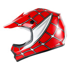 Youth Motocross Helmet for Kids (DOT Approved) Red Spider Net Off-Road