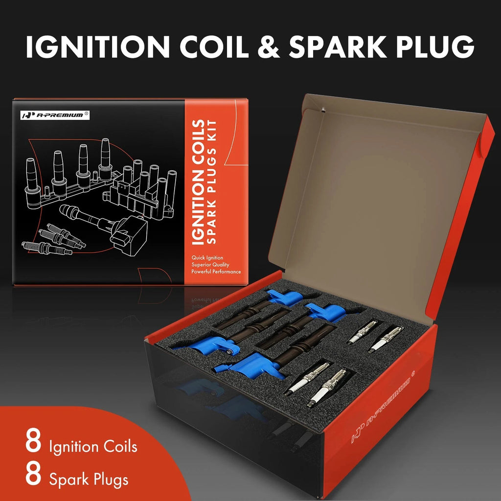 Set of 8 Ignition Coils & Iridium Spark Plugs for Ford F-150 Explorer (2008–2010)